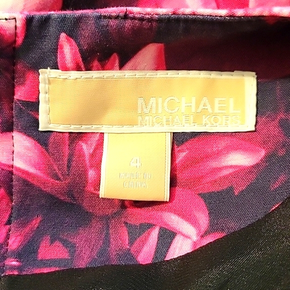 Michael Kors Pink Flowered Dress, Size: 4 - Picture 7 of 8